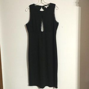 Little Black Bodycon Dress with Center Cut Out and V Neck by Socialite Size XL